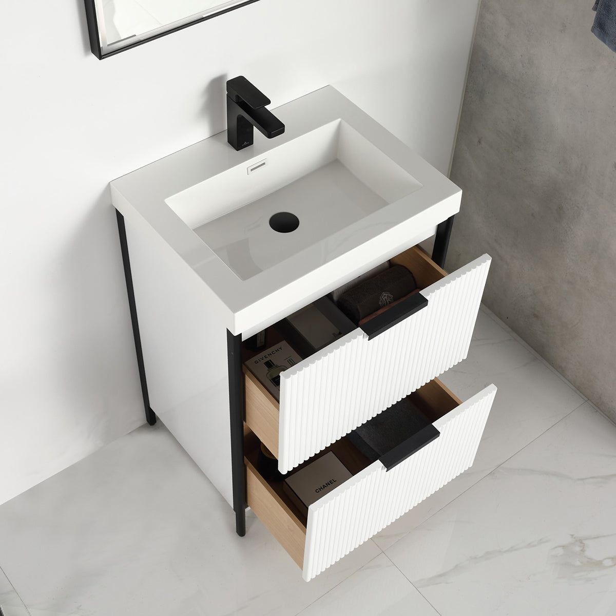 Zurich 24″ Glossy White Vanity