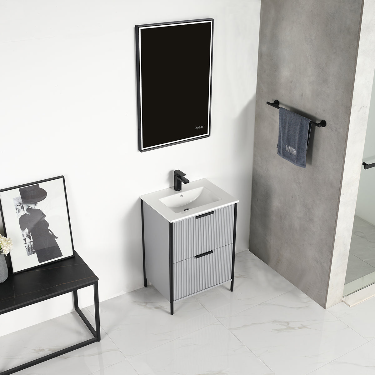 Zurich 24″ Metal Gray Vanity