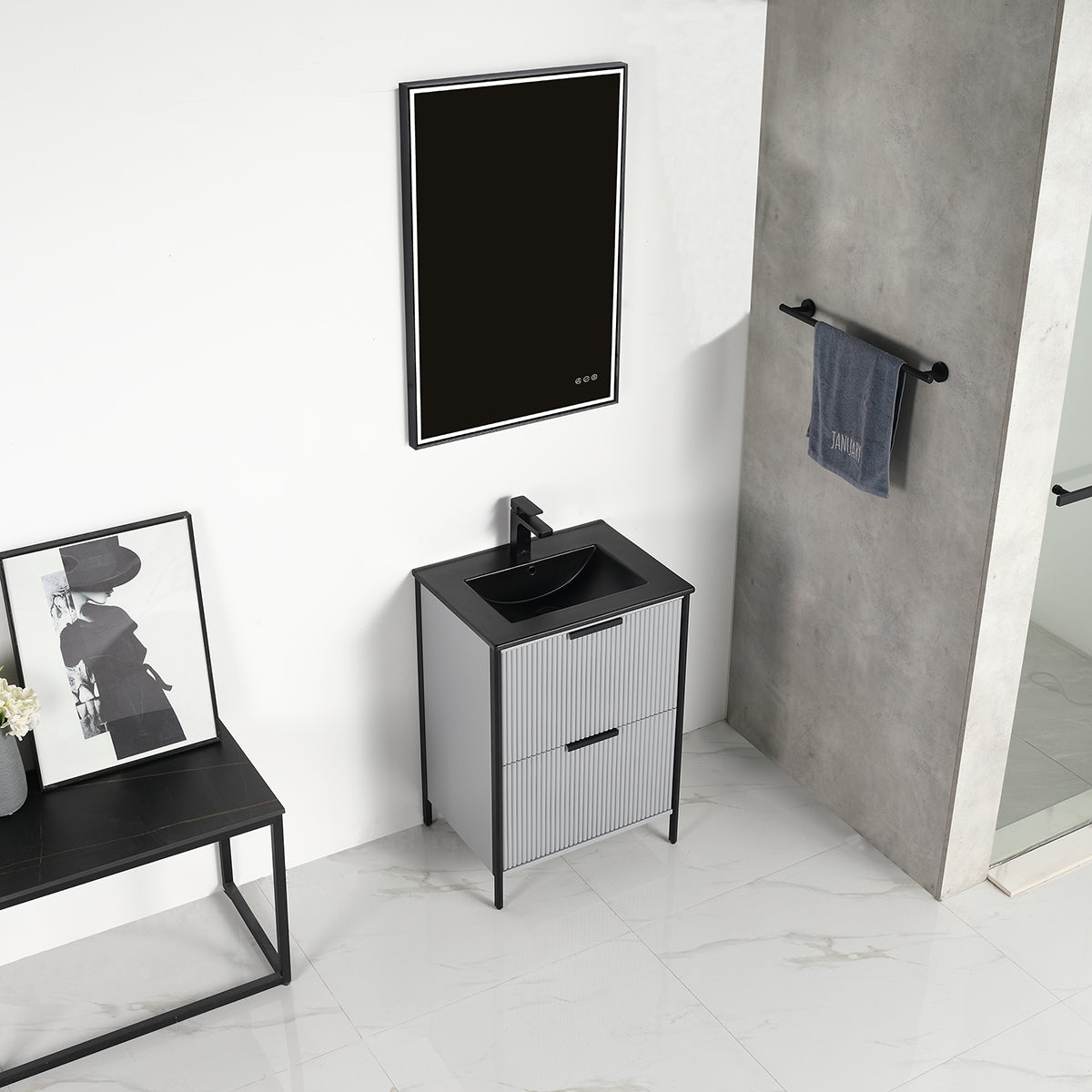 Zurich 24″ Metal Gray Vanity