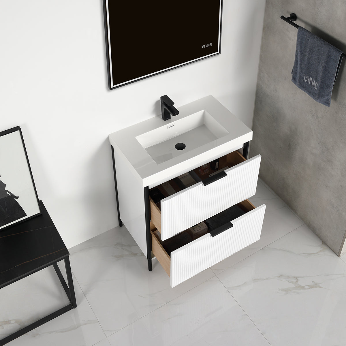 Zurich 30″ Glossy White Vanity