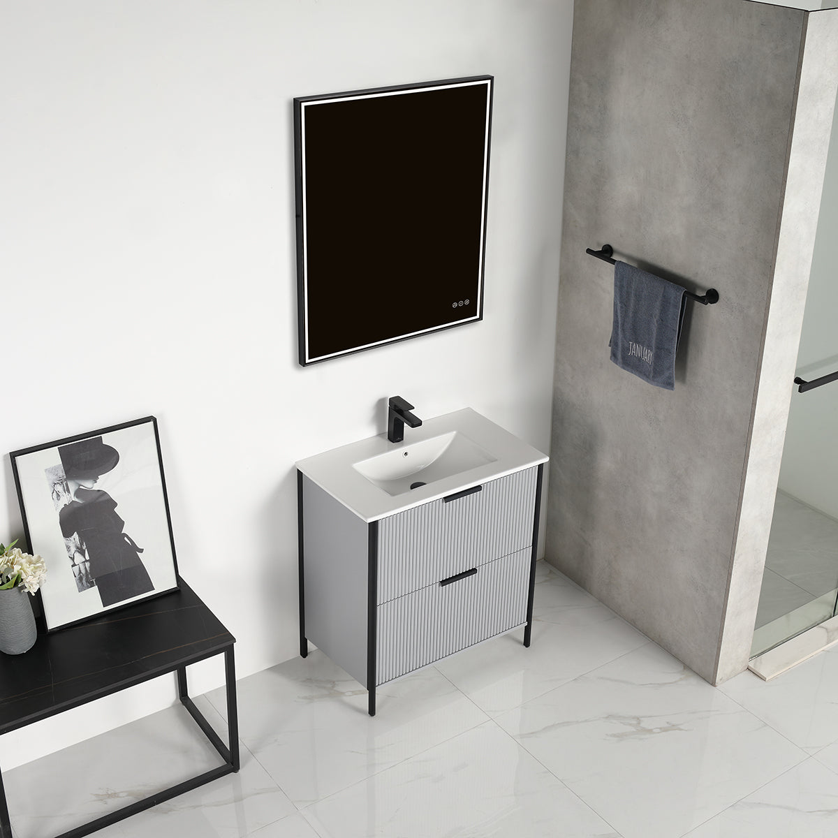 Zurich 30″ Metal Gray Vanity