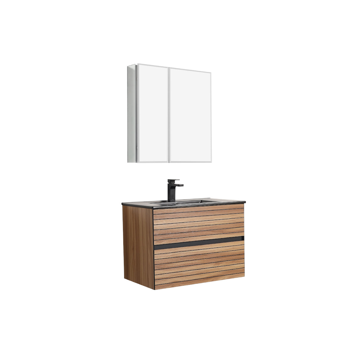 Annecy Maple Strip 30″ Vanity with Ceramic Top-Mount Basin