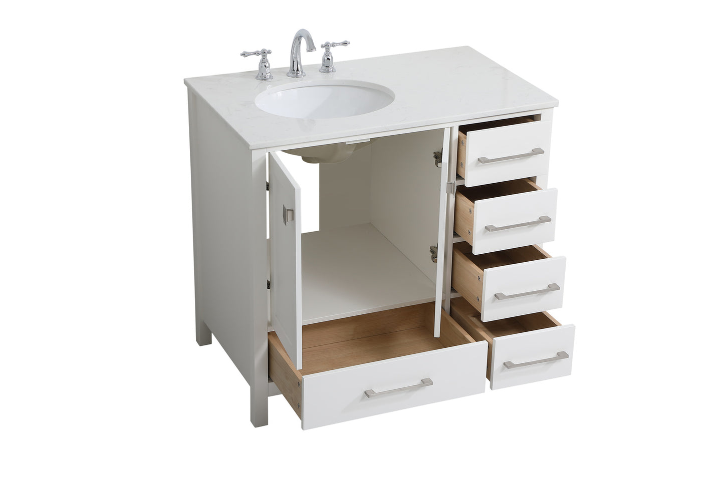 36 inch Single Bathroom Vanity in White VF18836WH