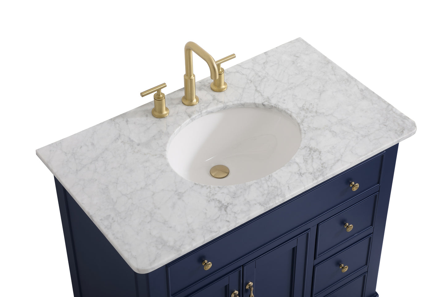 36 inch Single bathroom vanity in blue
