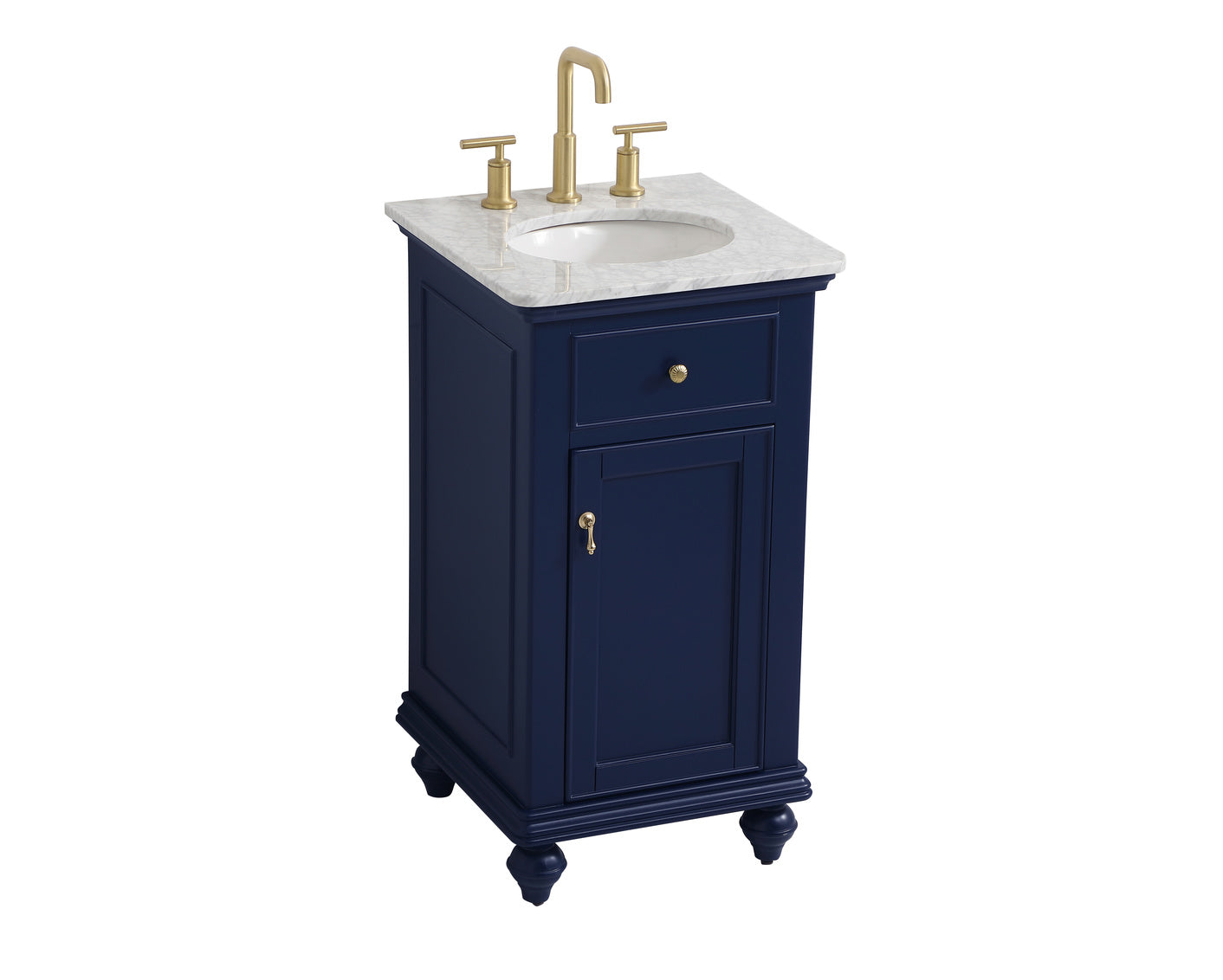 19 inch Single bathroom vanity in blue