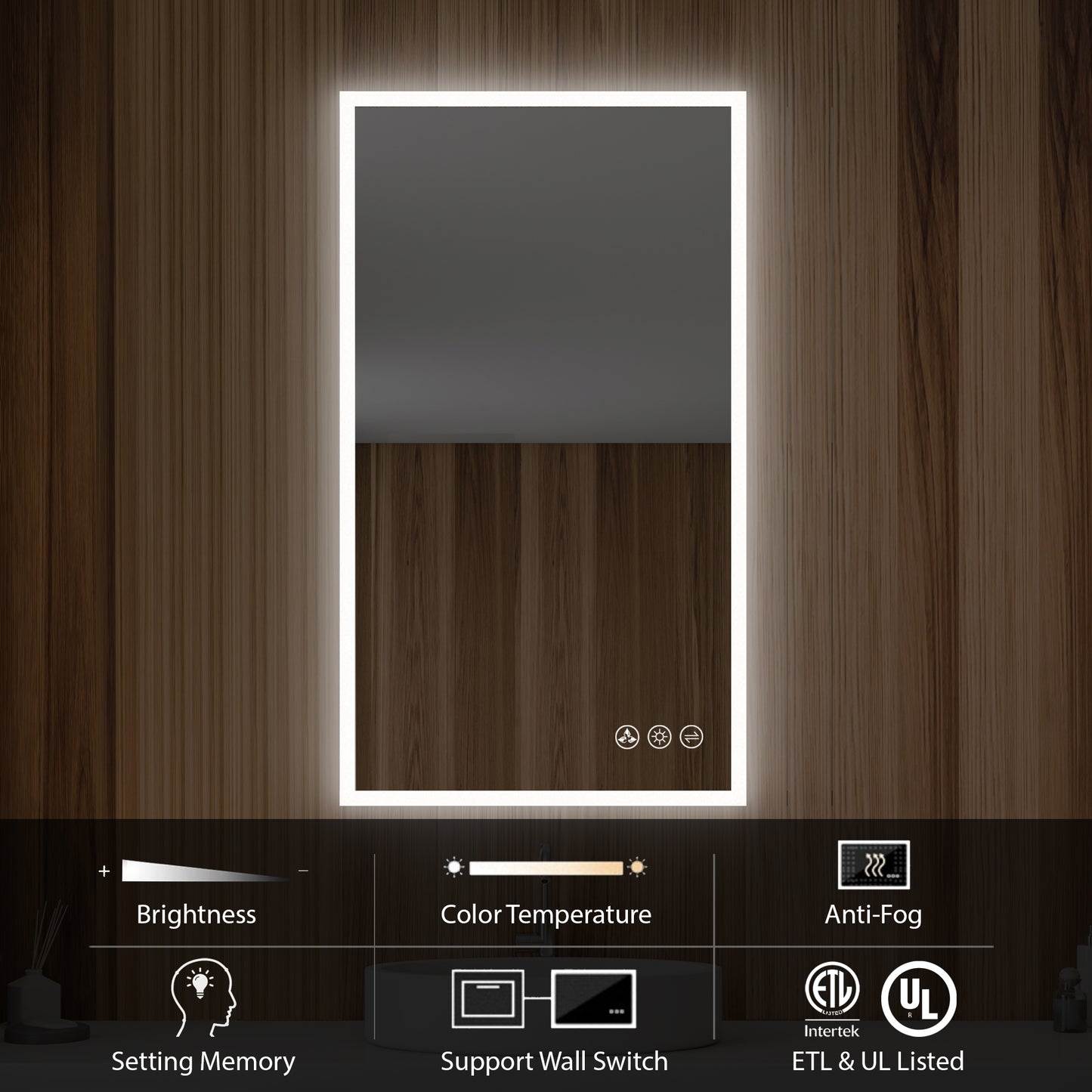 Beta - LED Mirror Frosted Sides