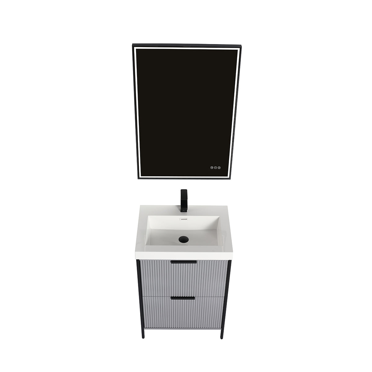 Zurich 24″ Metal Gray Vanity