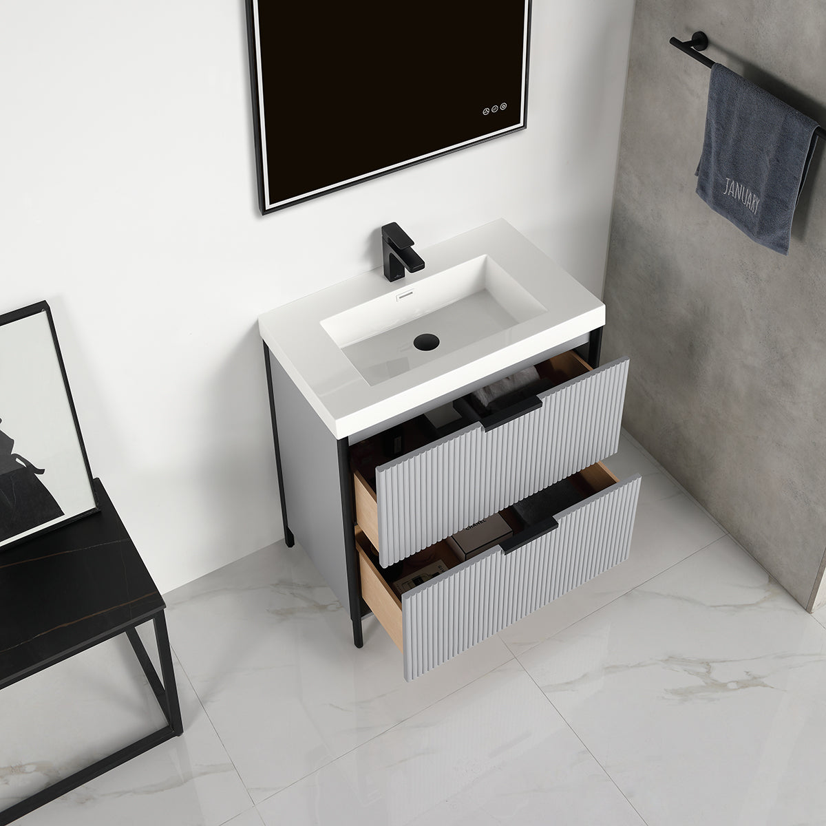 Zurich 30″ Metal Gray Vanity