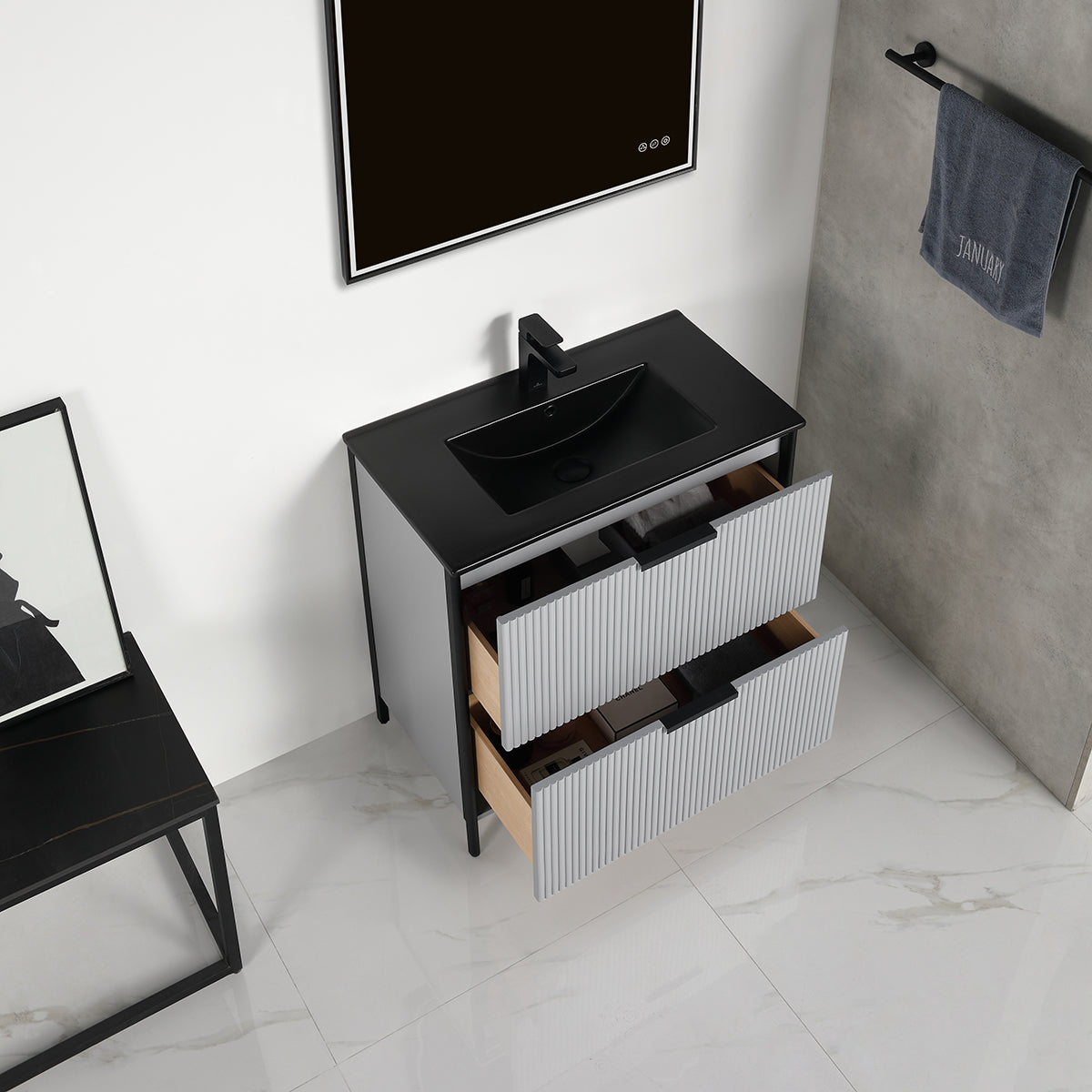Zurich 30″ Metal Gray Vanity