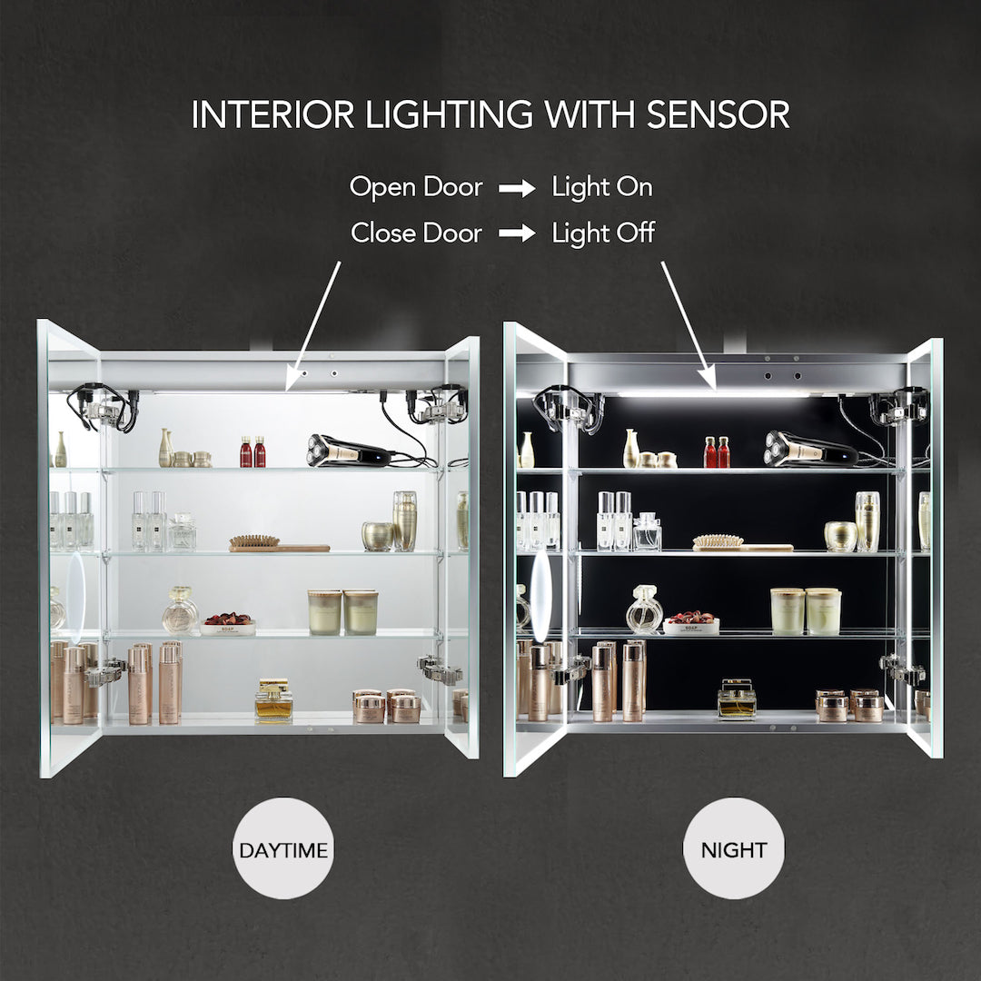 Sirius – LED Medicine Cabinet with Clock