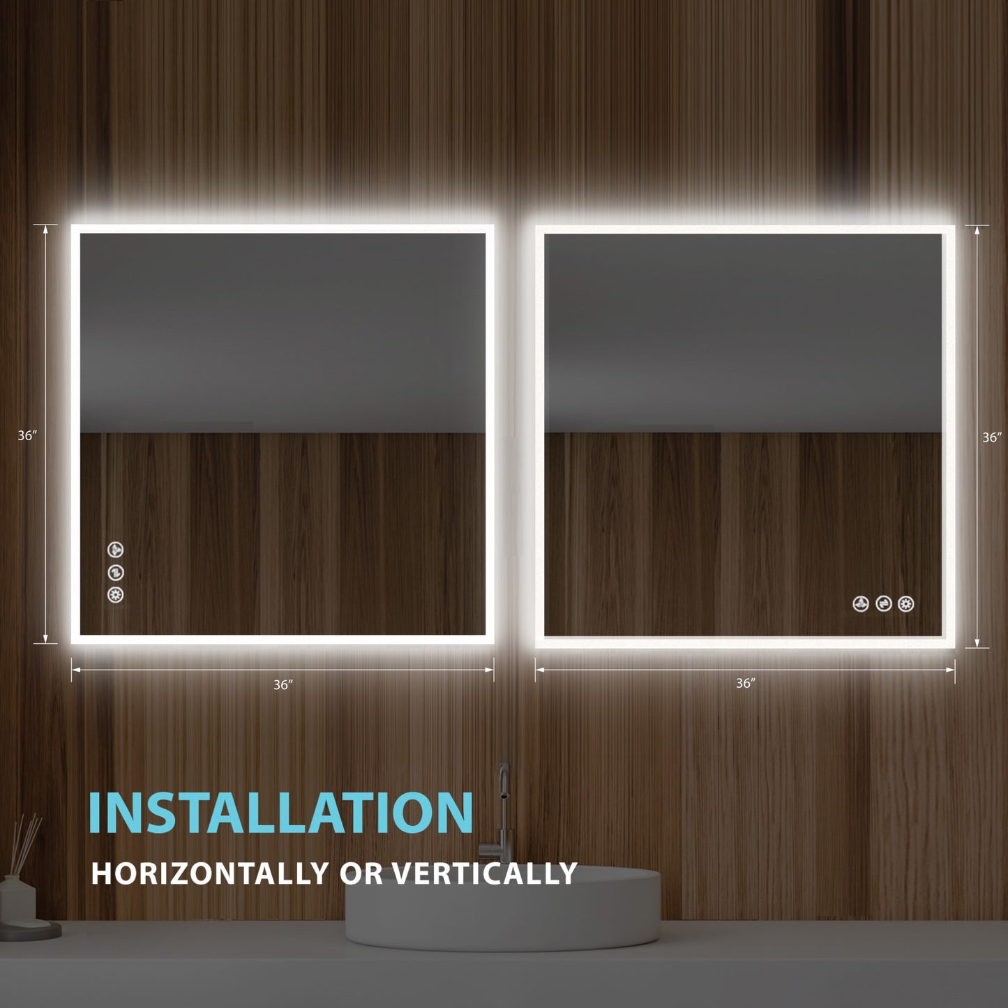 Beta - LED Mirror Frosted Sides