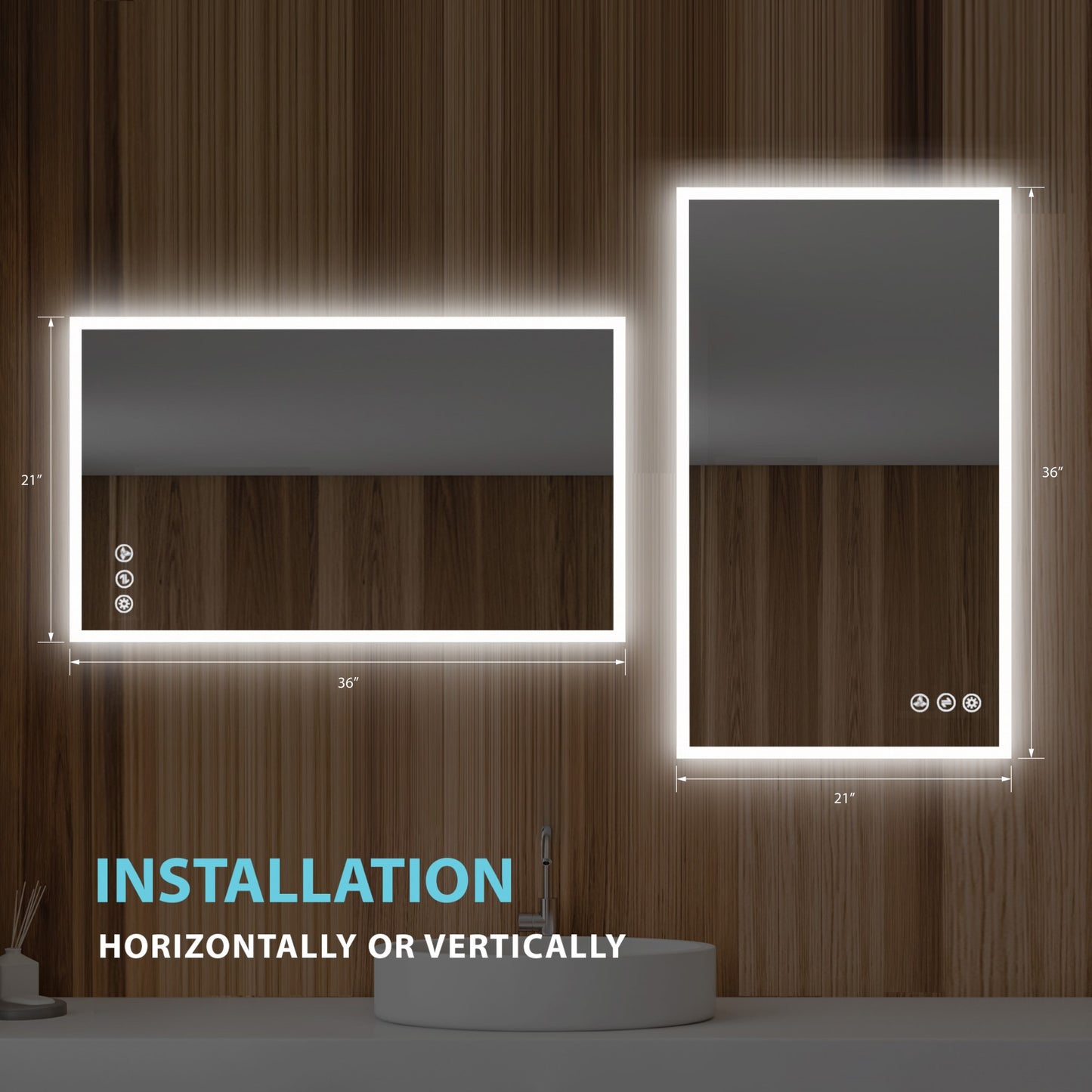 Beta - LED Mirror Frosted Sides