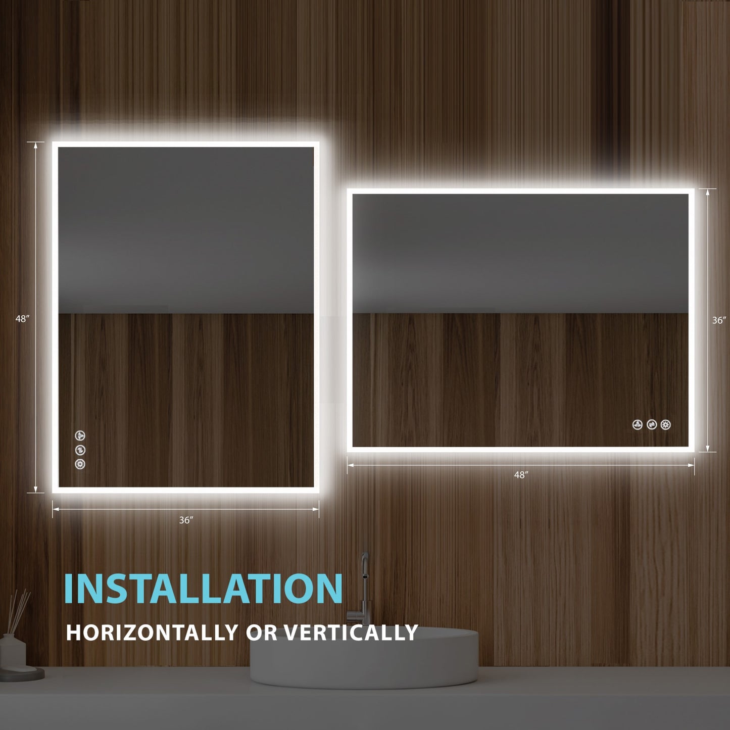 Beta - LED Mirror Frosted Sides