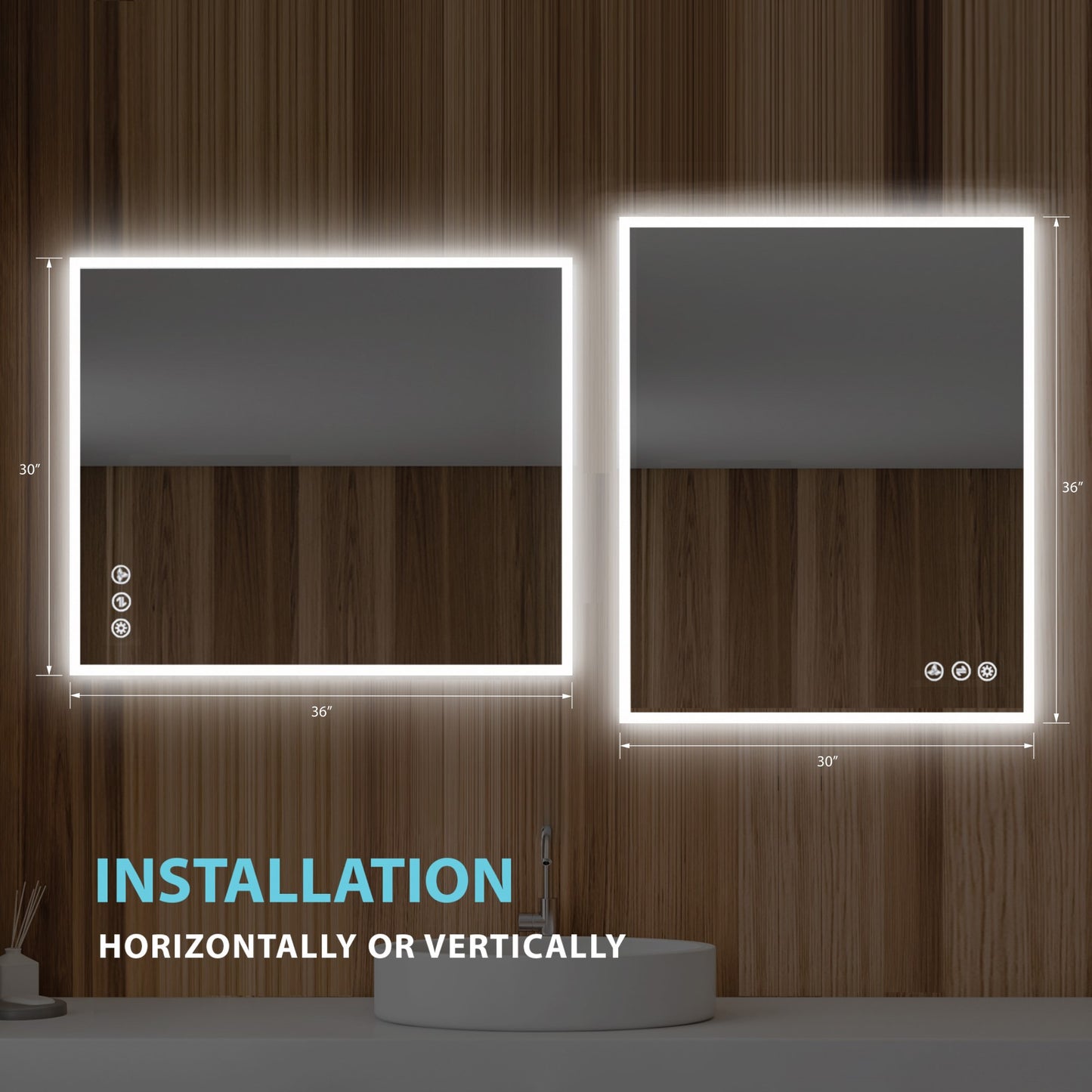 Beta - LED Mirror Frosted Sides