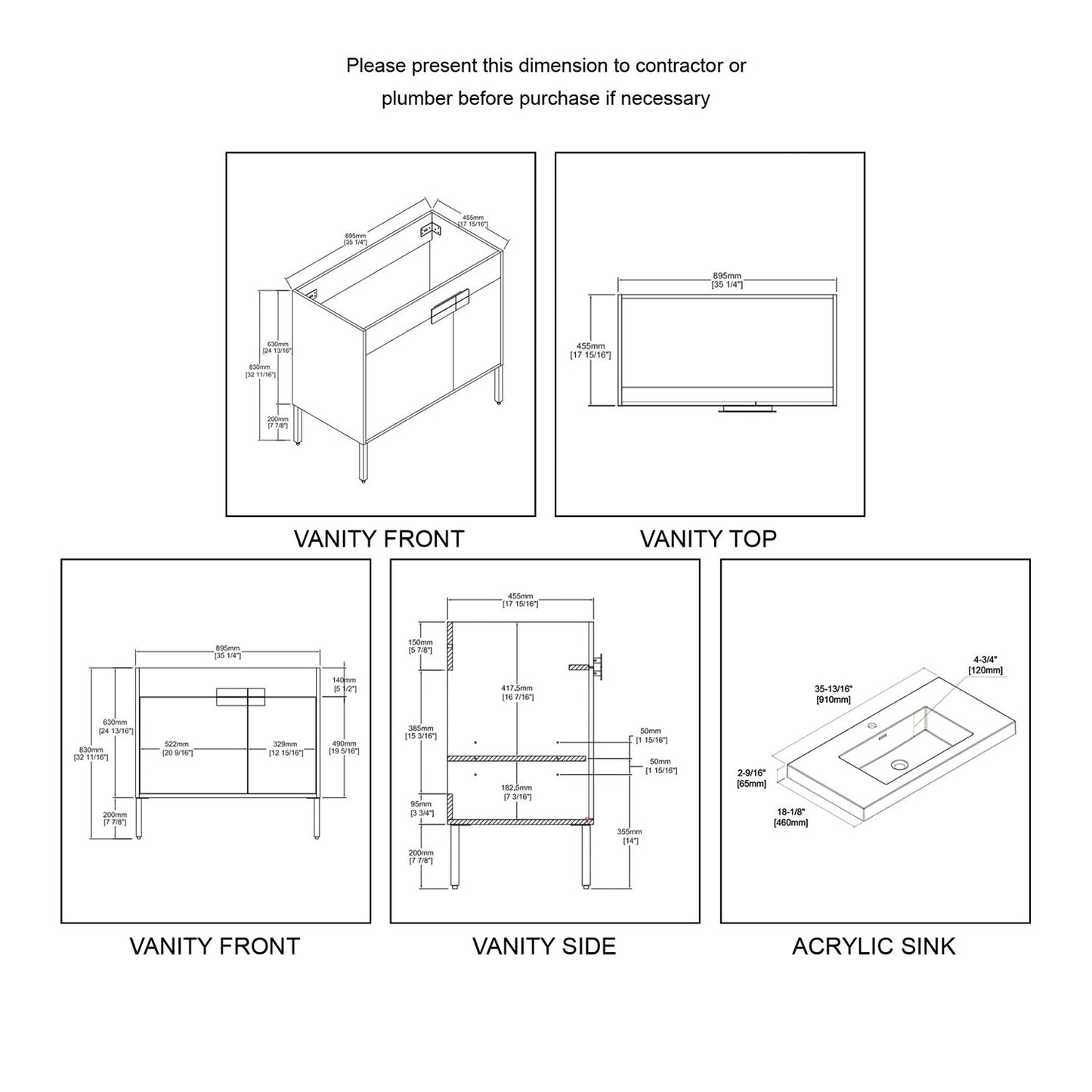 Bari Freestanding Bathroom Vanity with Sink
