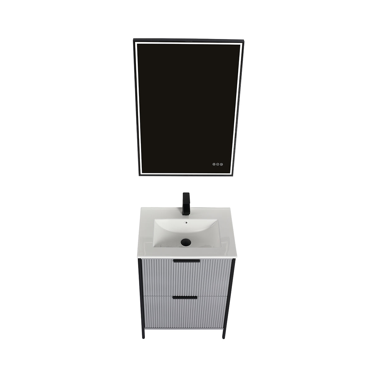 Zurich 24″ Metal Gray Vanity
