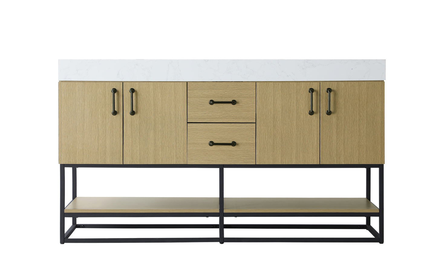 60 inch Double Bathroom Vanity in Honey Brown VF29260DMHB