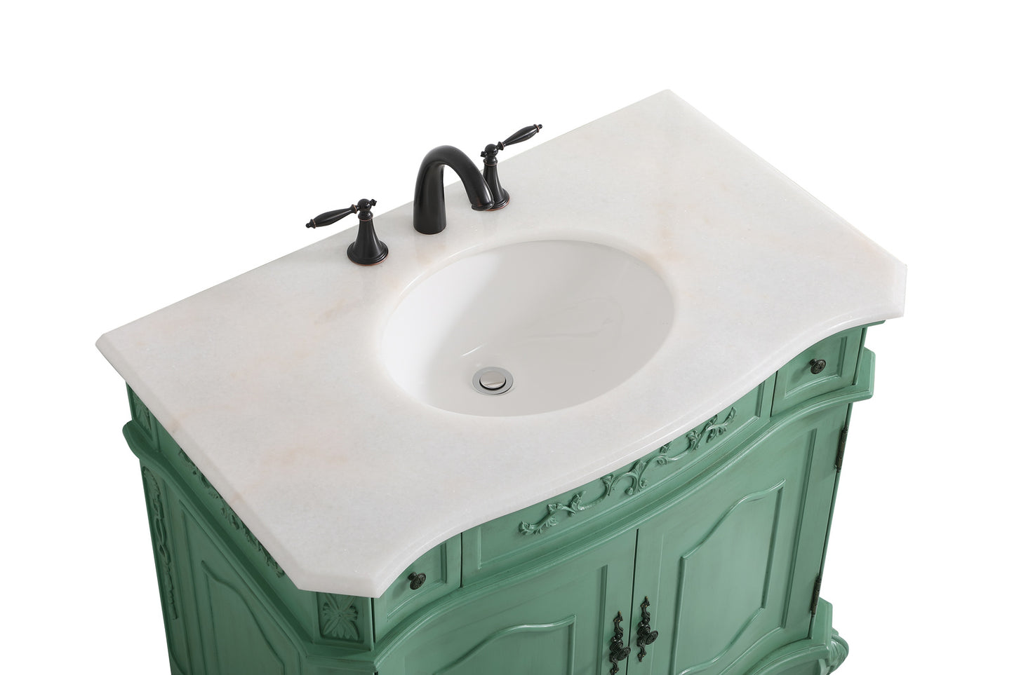 36 inch Single bathroom vanity in vintage mint