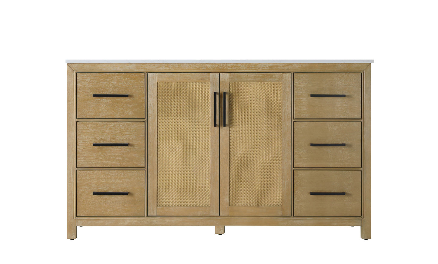 60 Inch Single Bathroom Vanity In Linen Oak VF29560LO