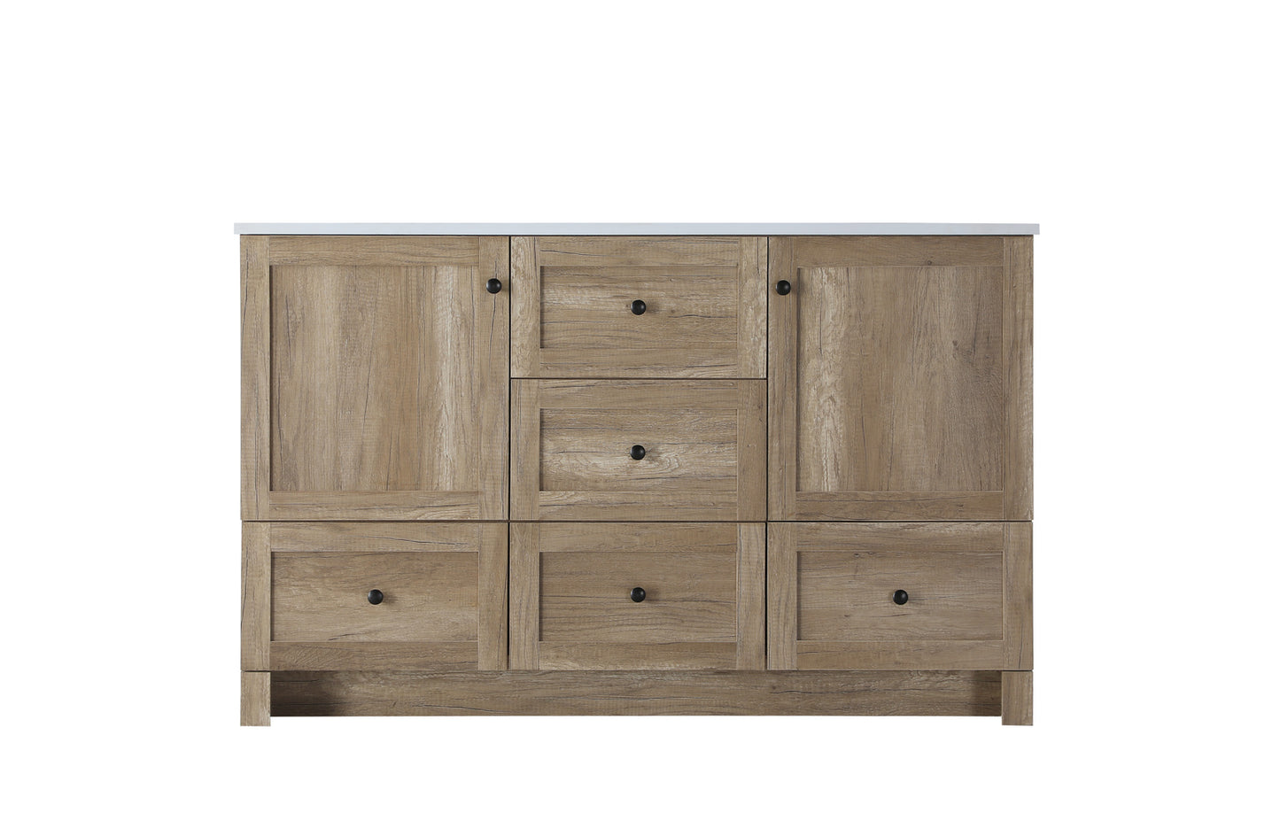 54 inch Double Bathroom Vanity In Natural Oak VF2854DNT