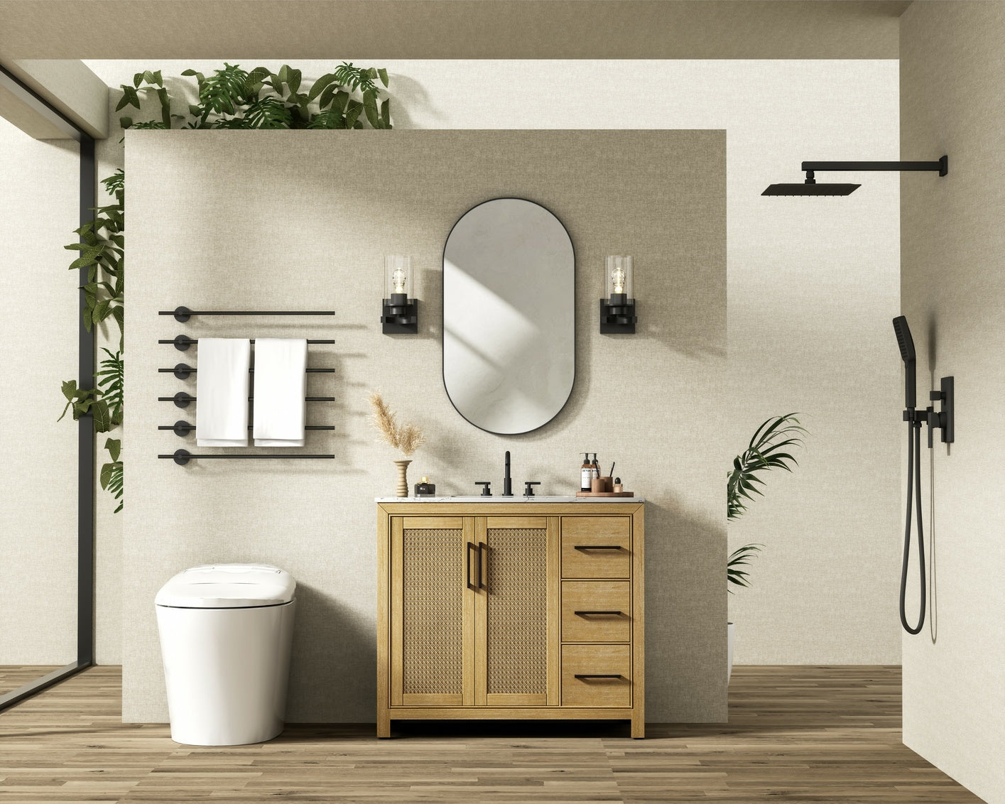 42 Inch Single Bathroom Vanity In Linen Oak VF29542LO