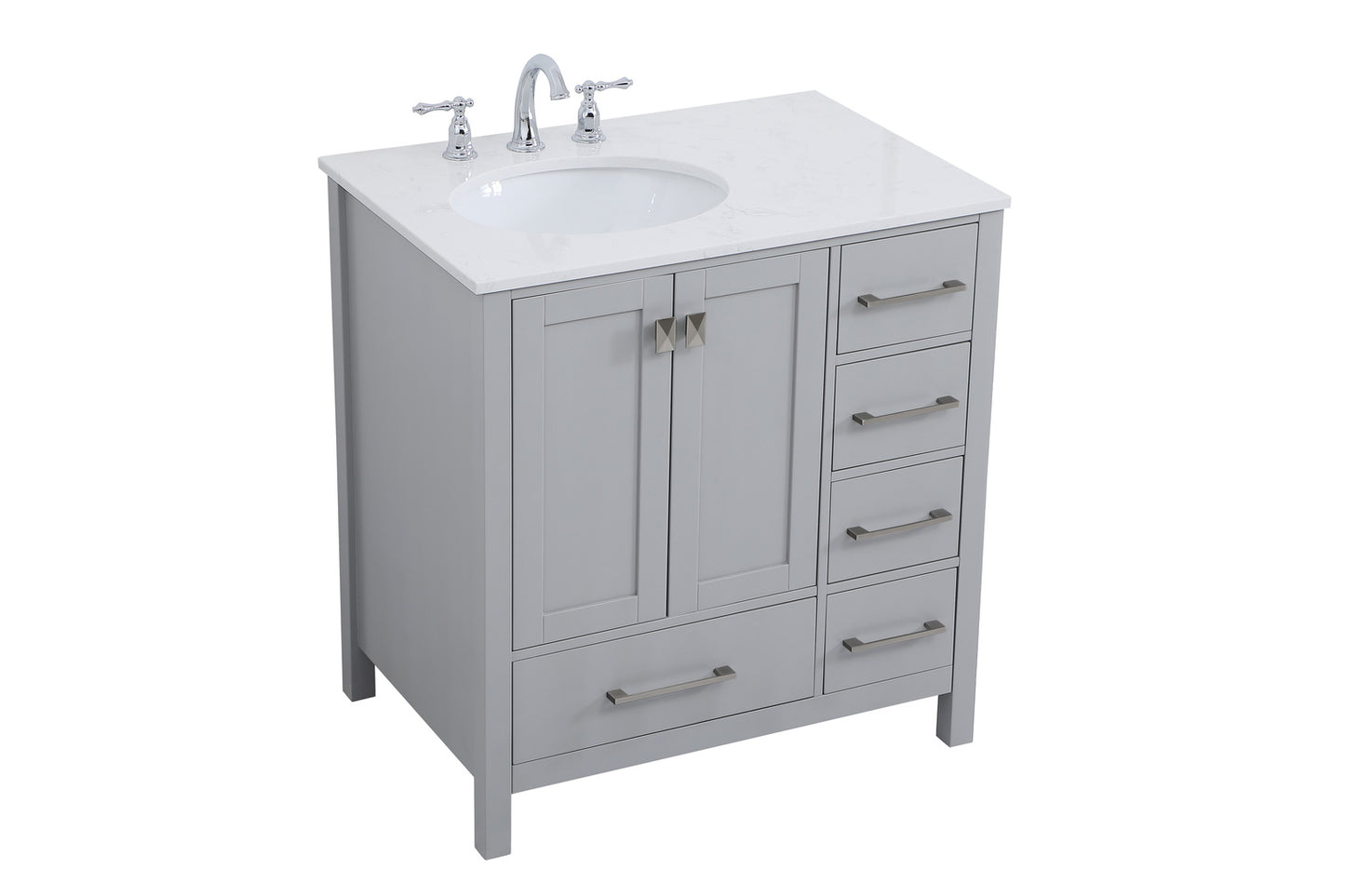 32 inch Single Bathroom Vanity in Gray VF18832GR