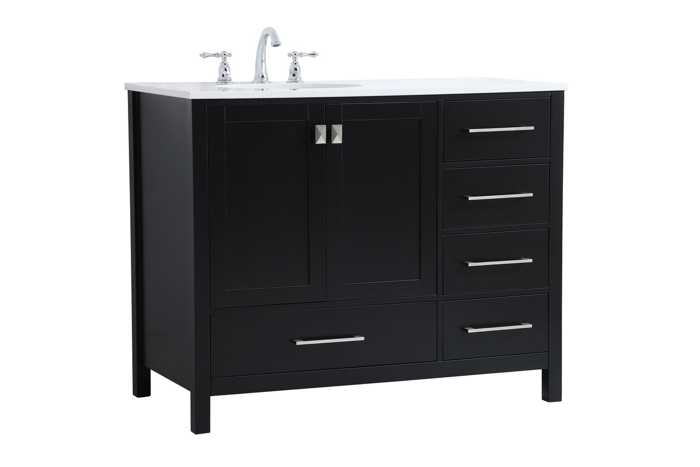42 inch Single Bathroom Vanity in Black VF18842BK
