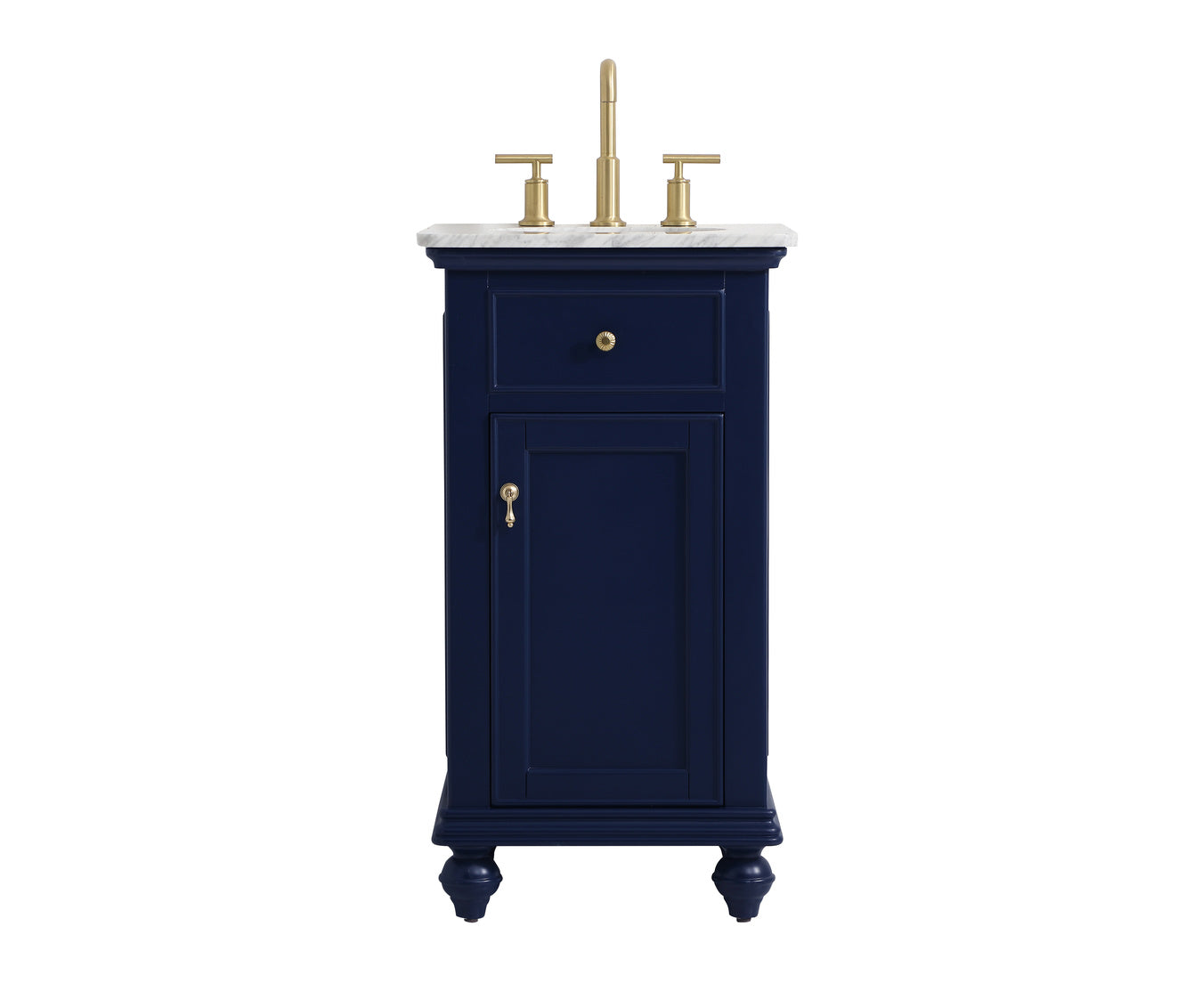 19 inch Single bathroom vanity in blue