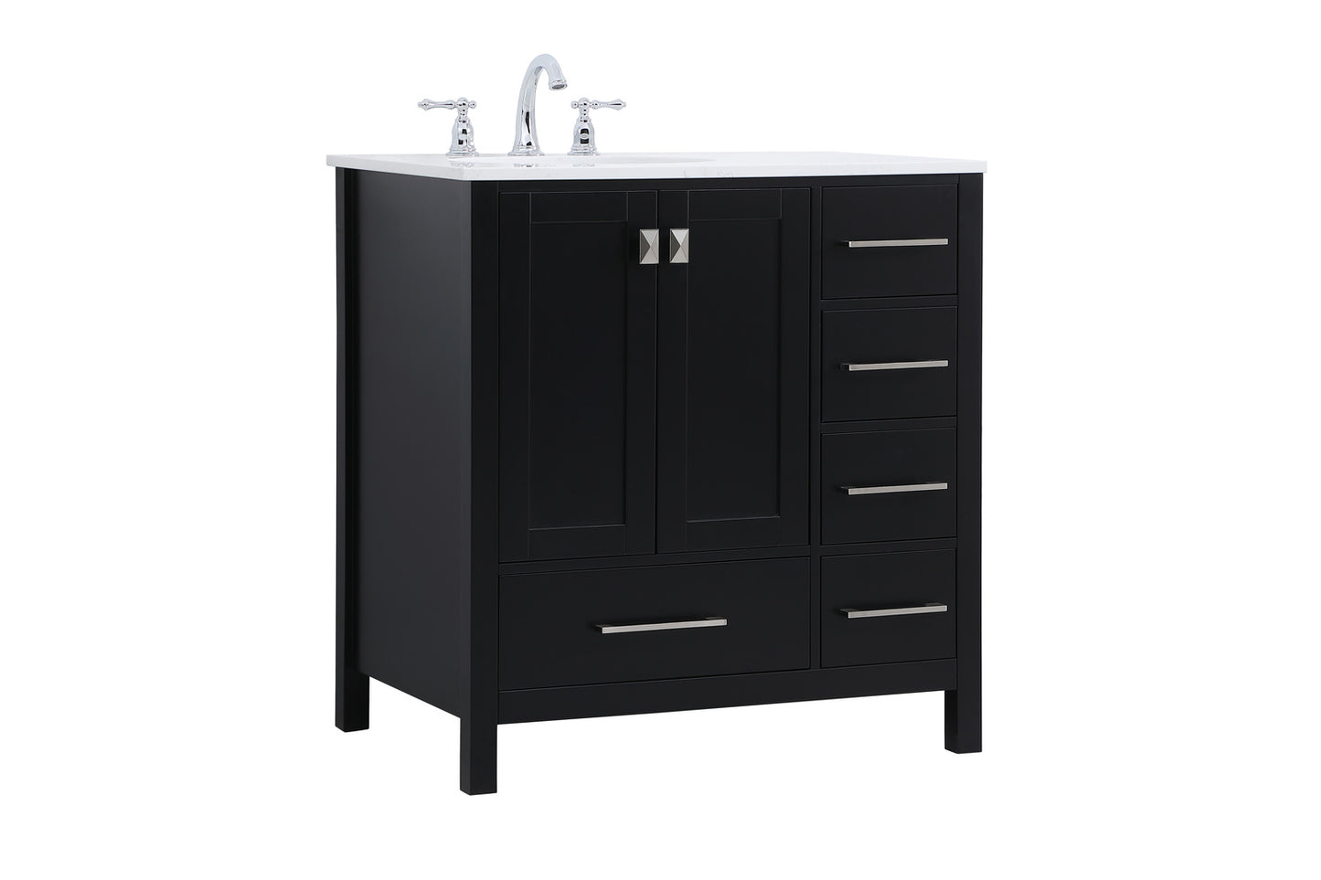 32 inch Single Bathroom Vanity in Black VF18832BK