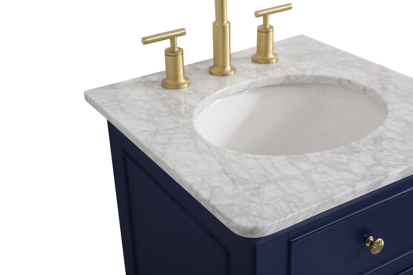 19 inch Single bathroom vanity in blue