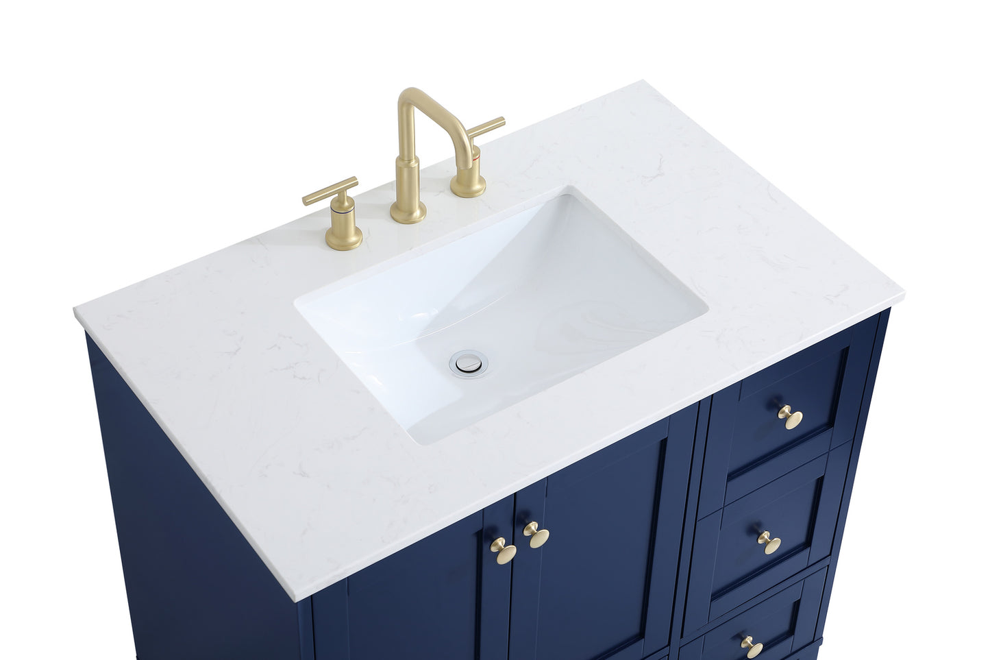 36 inch Single Bathroom Vanity in Blue VF18036BL