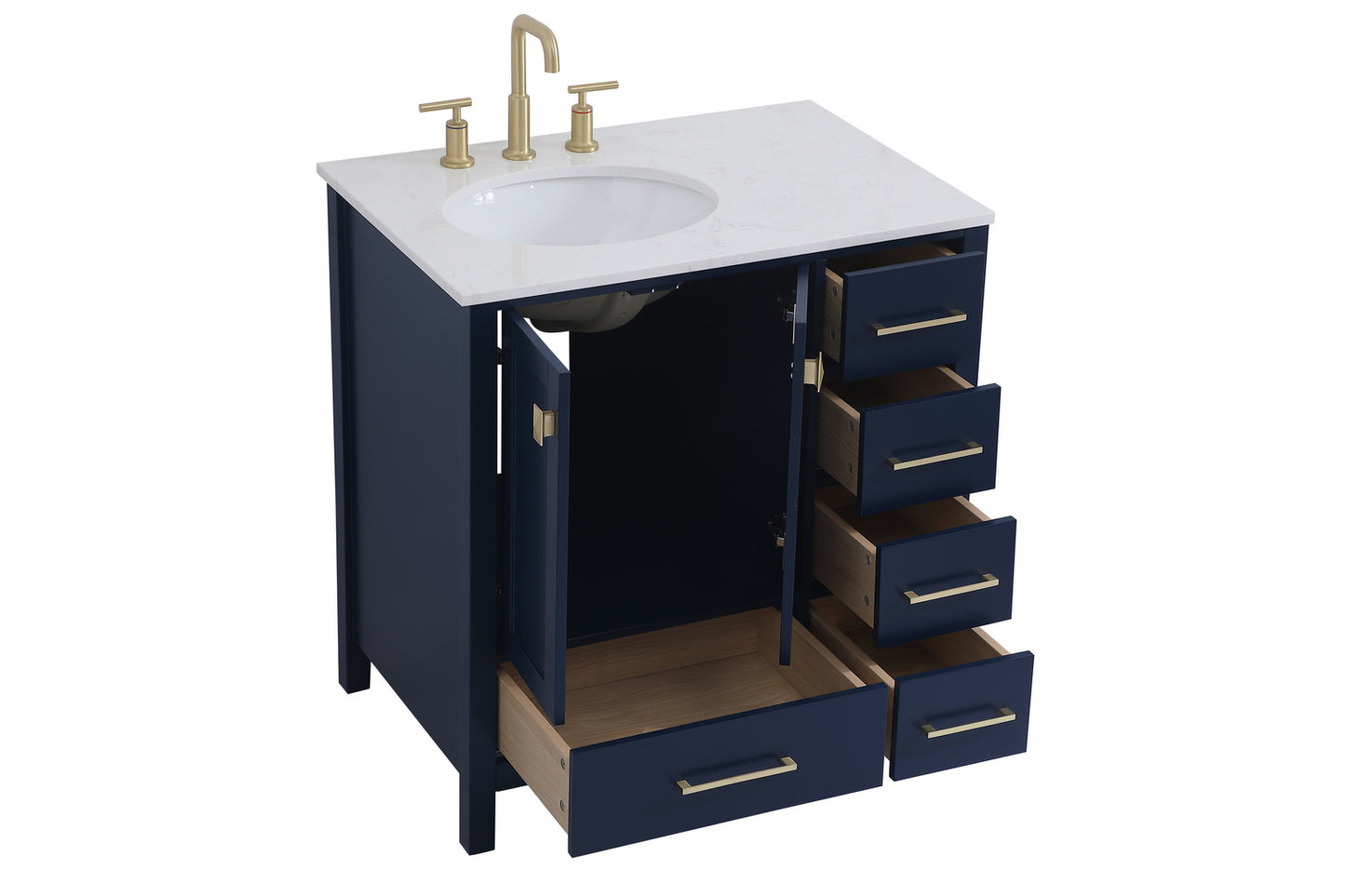 32 inch Single Bathroom Vanity in Blue VF18832BL