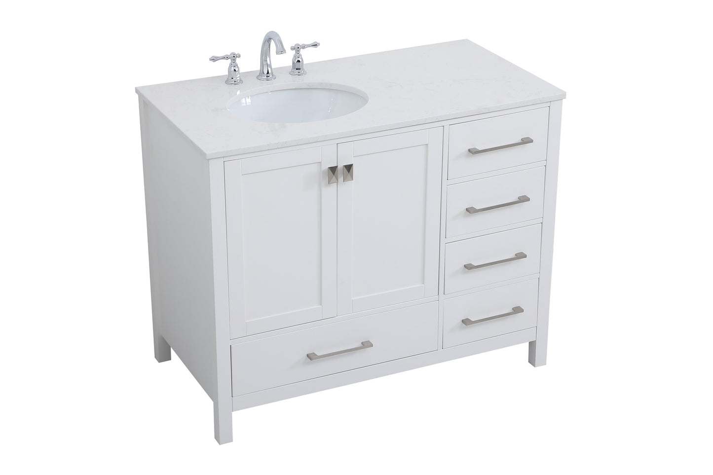 42 inch Single Bathroom Vanity in White VF18842WH