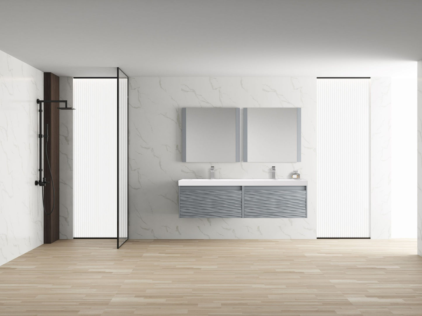 Paris 72 Inch Metal Gray Vanity