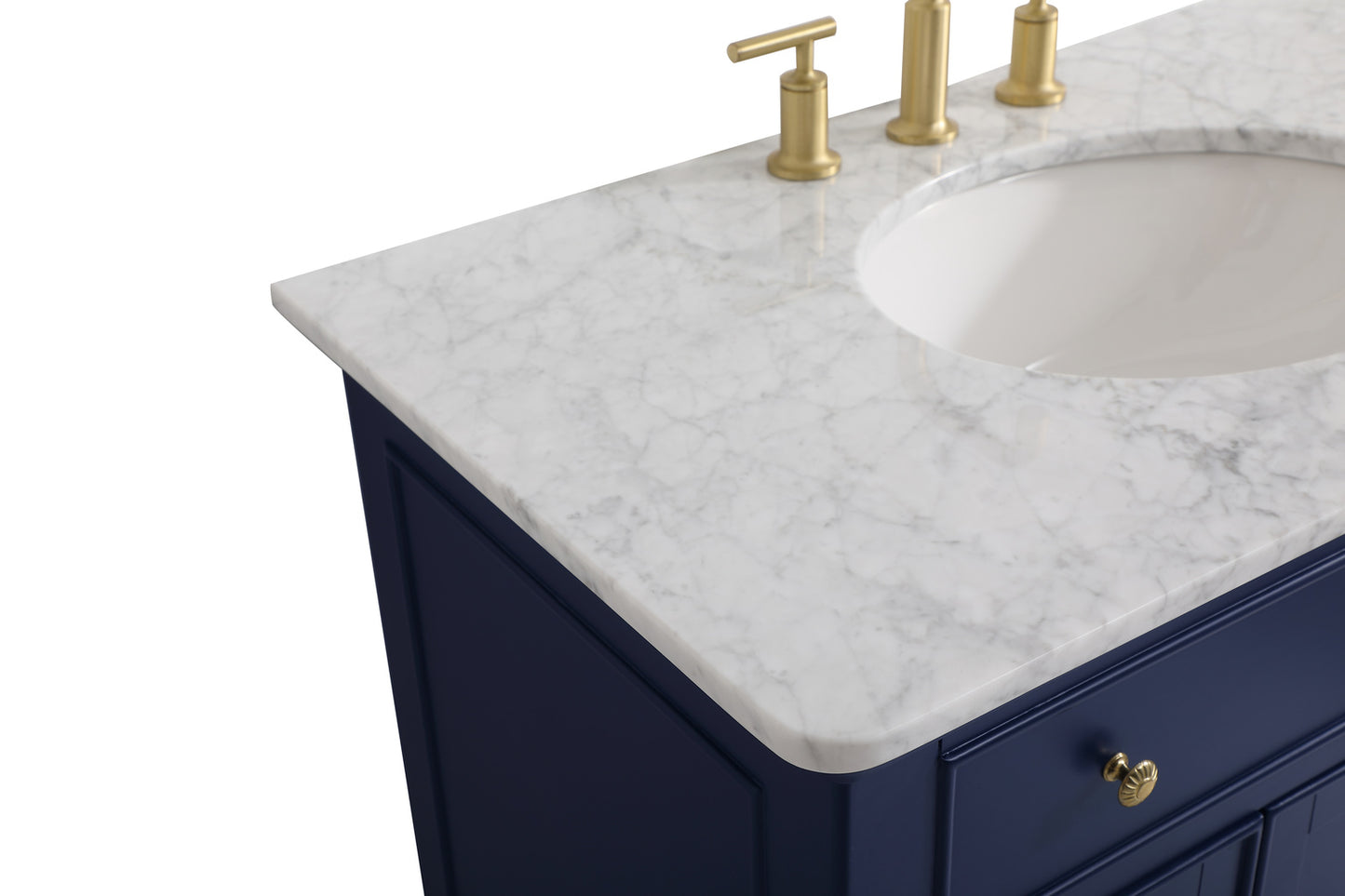 36 inch Single bathroom vanity in blue