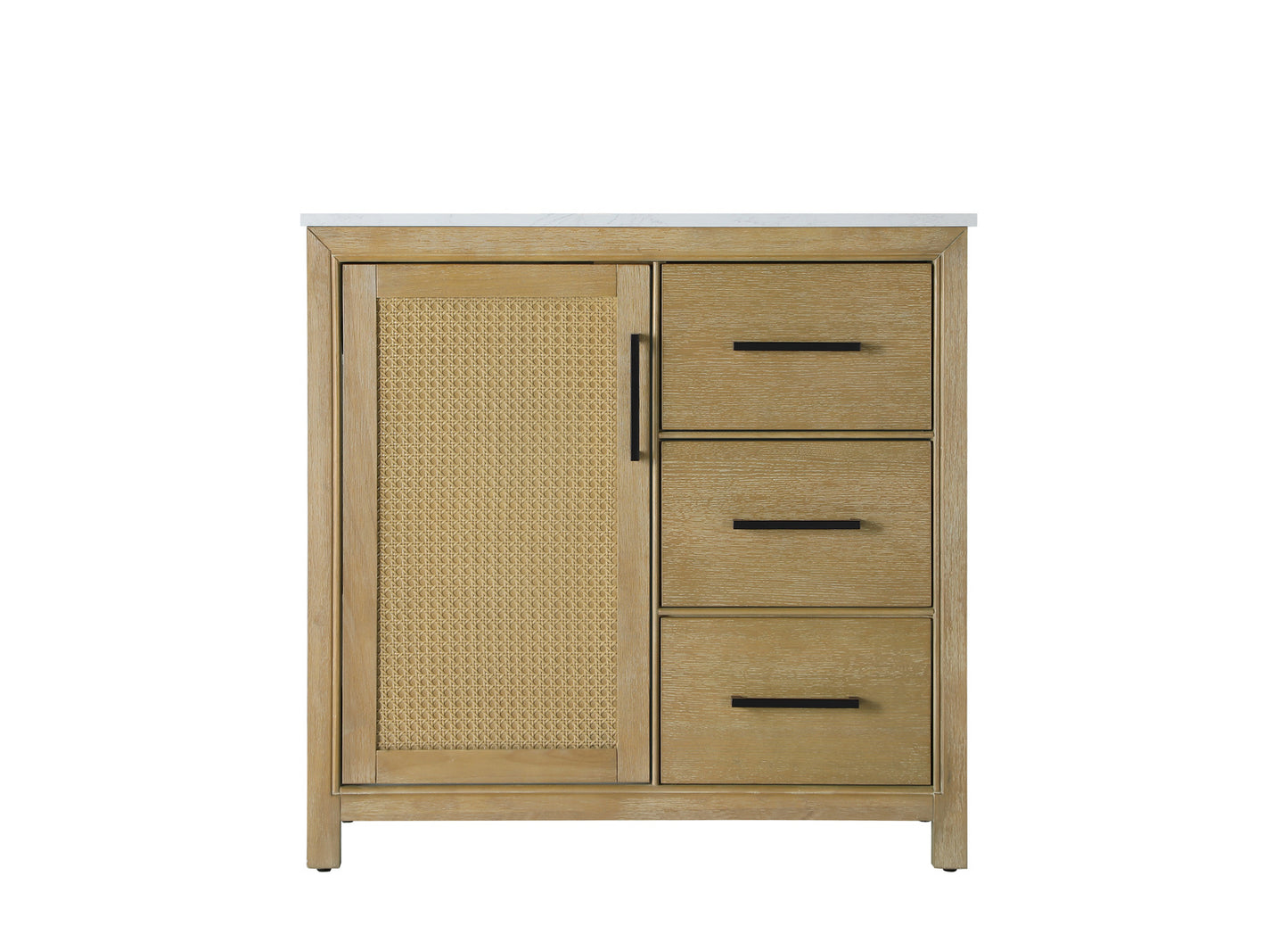 36 Inch Single Bathroom Vanity In Linen Oak VF29536LO