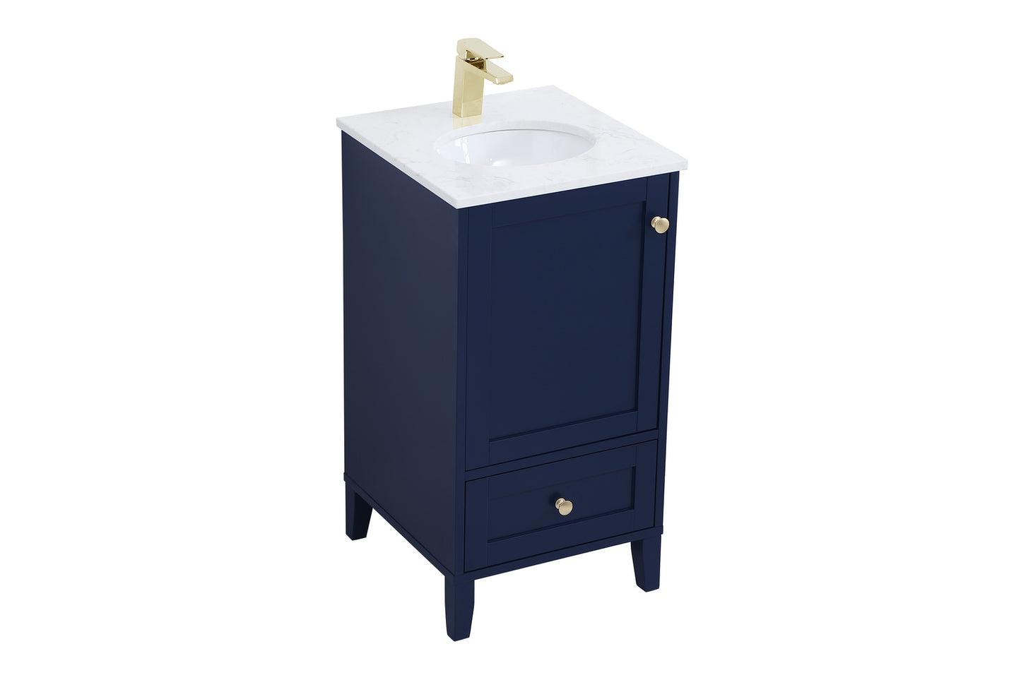 18 inch Single Bathroom Vanity in Blue