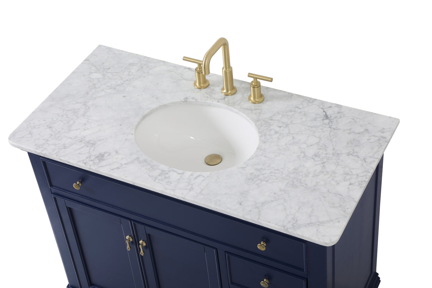 42 inch Single bathroom vanity in blue