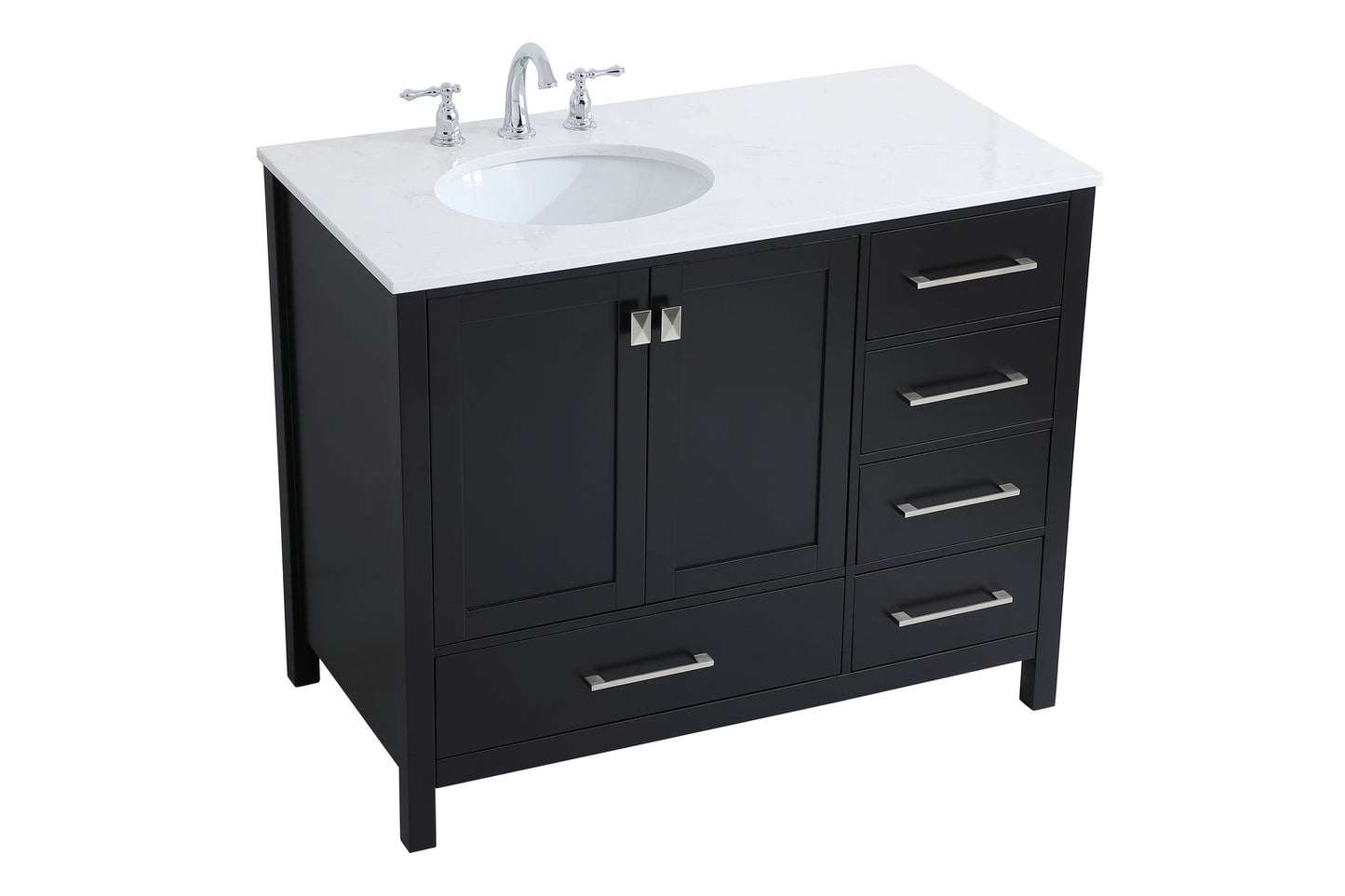 42 inch Single Bathroom Vanity in Black VF18842BK