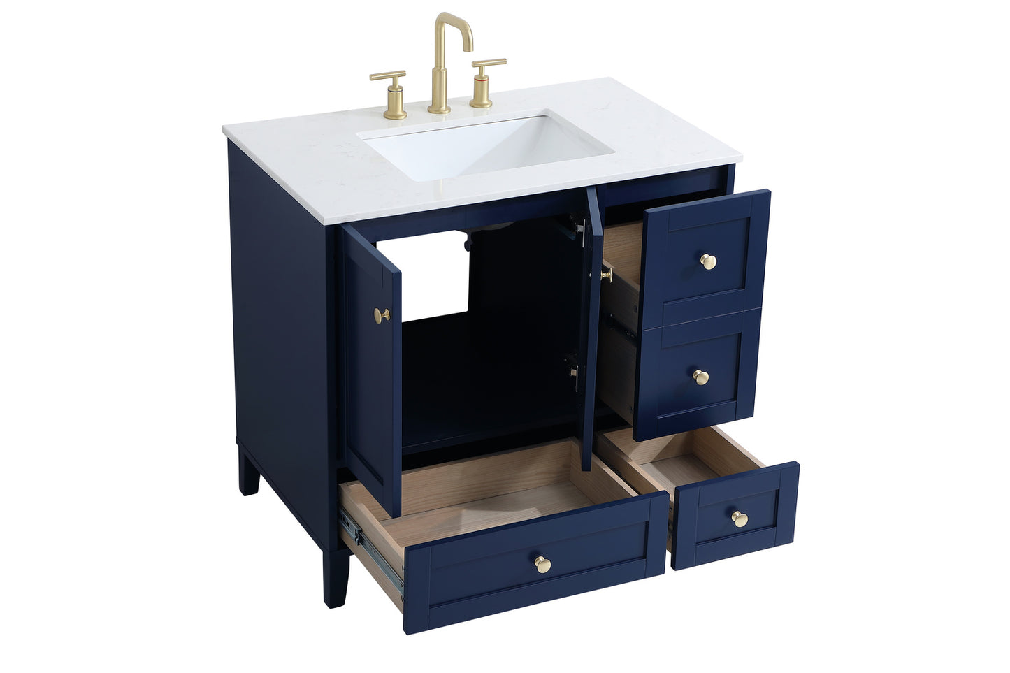 36 inch Single Bathroom Vanity in Blue VF18036BL