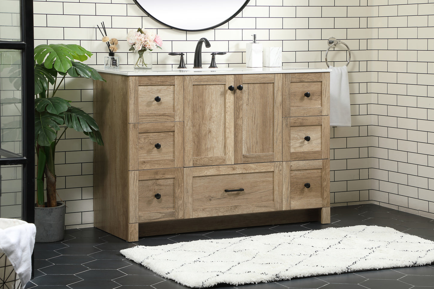 48 inch Single bathroom vanity in natural oak VF2848NT