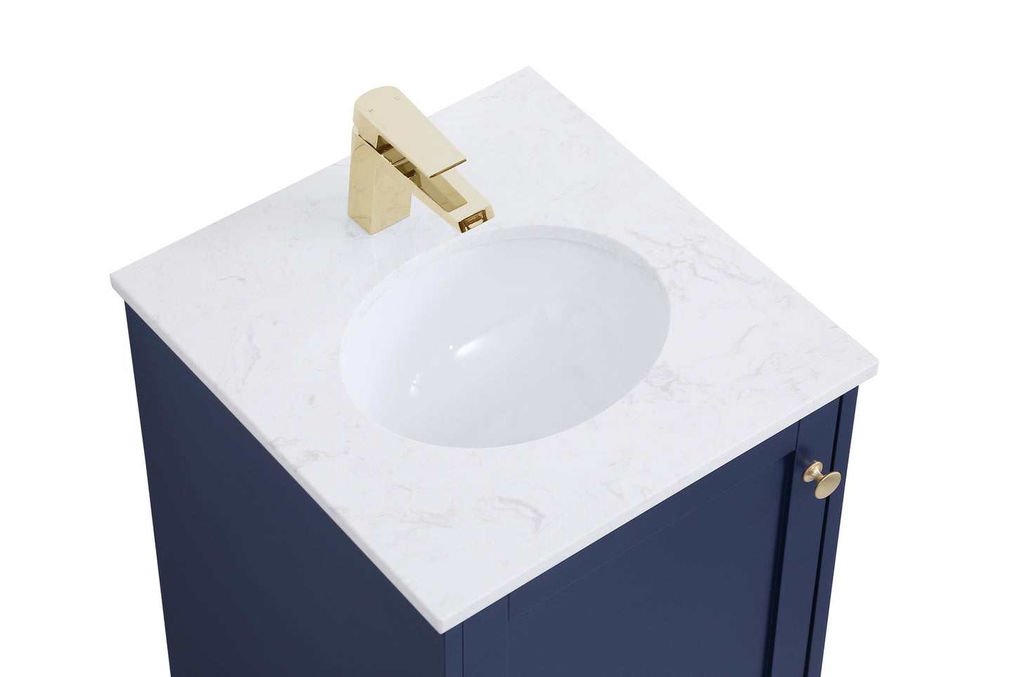 18 inch Single Bathroom Vanity in Blue