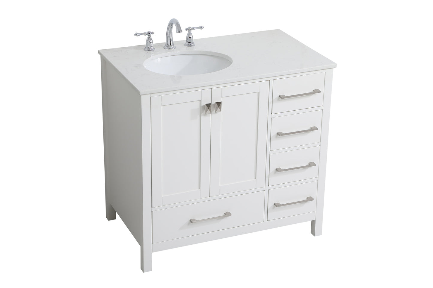 36 inch Single Bathroom Vanity in White VF18836WH