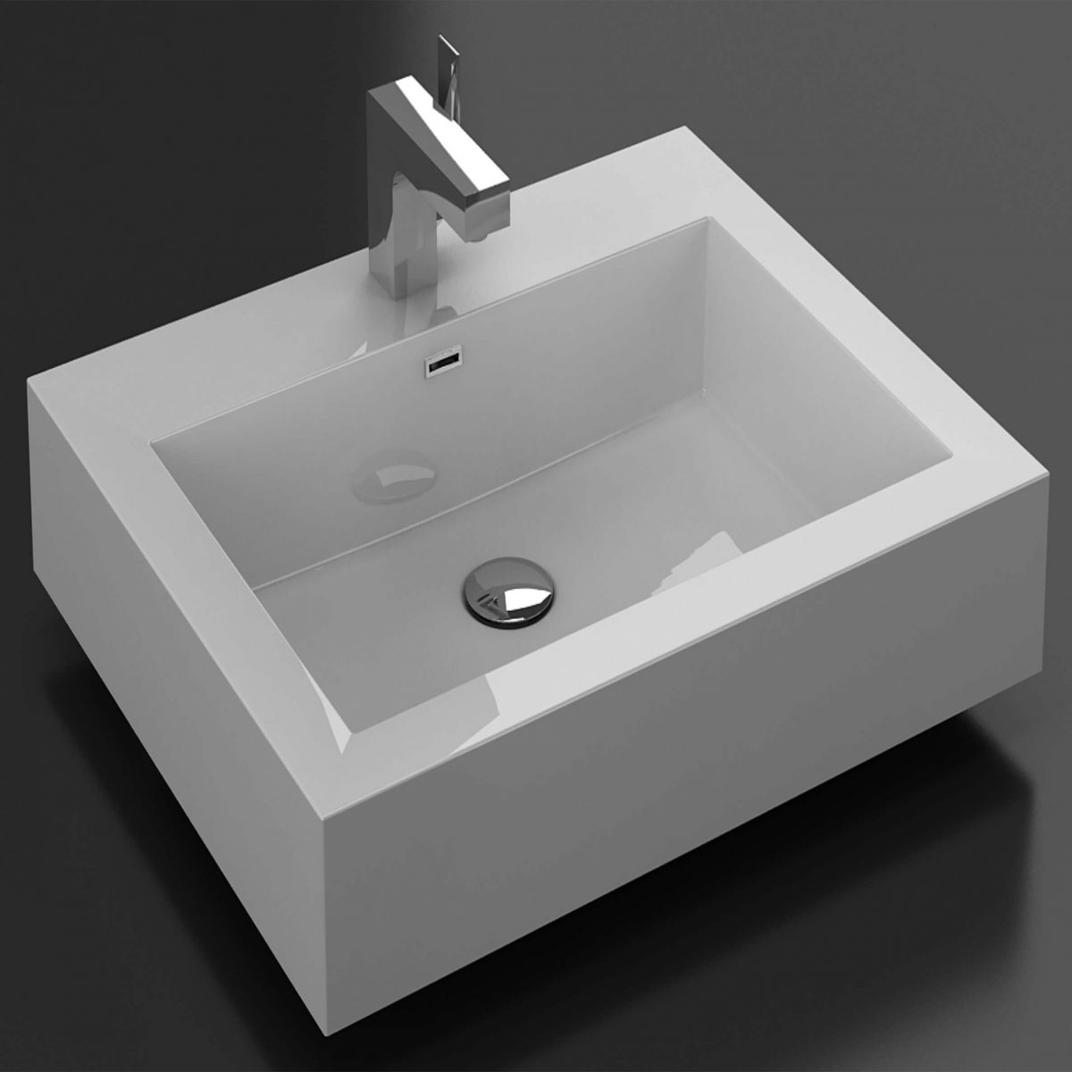 Barcelona Glossy White 24 Inch Vanity