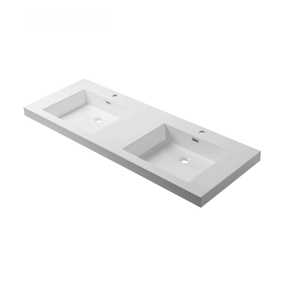 Positano 60″ Matte White Double Vanity