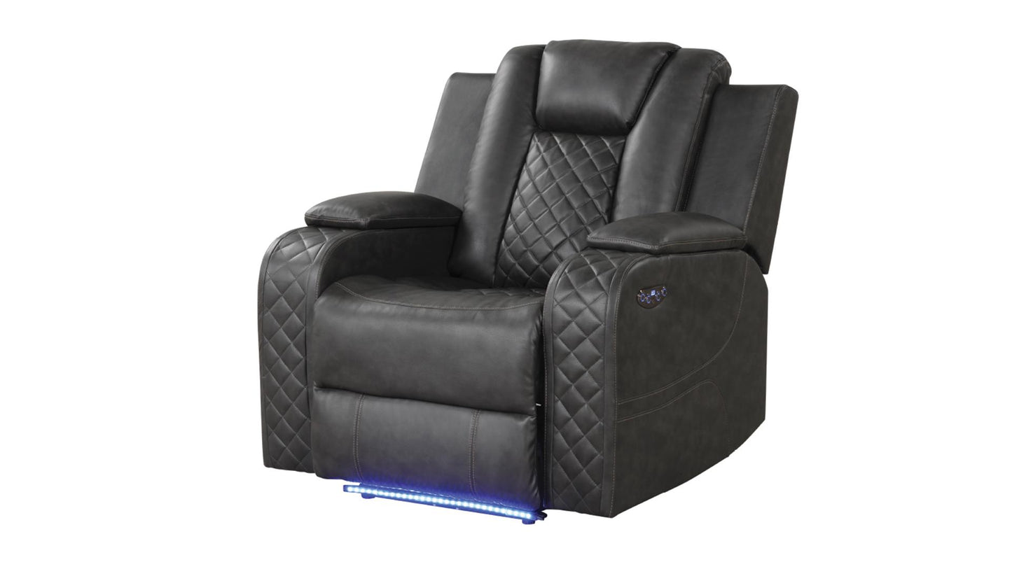 BENZ 3 PC POWER RECLINING SOFA SET - GRAY