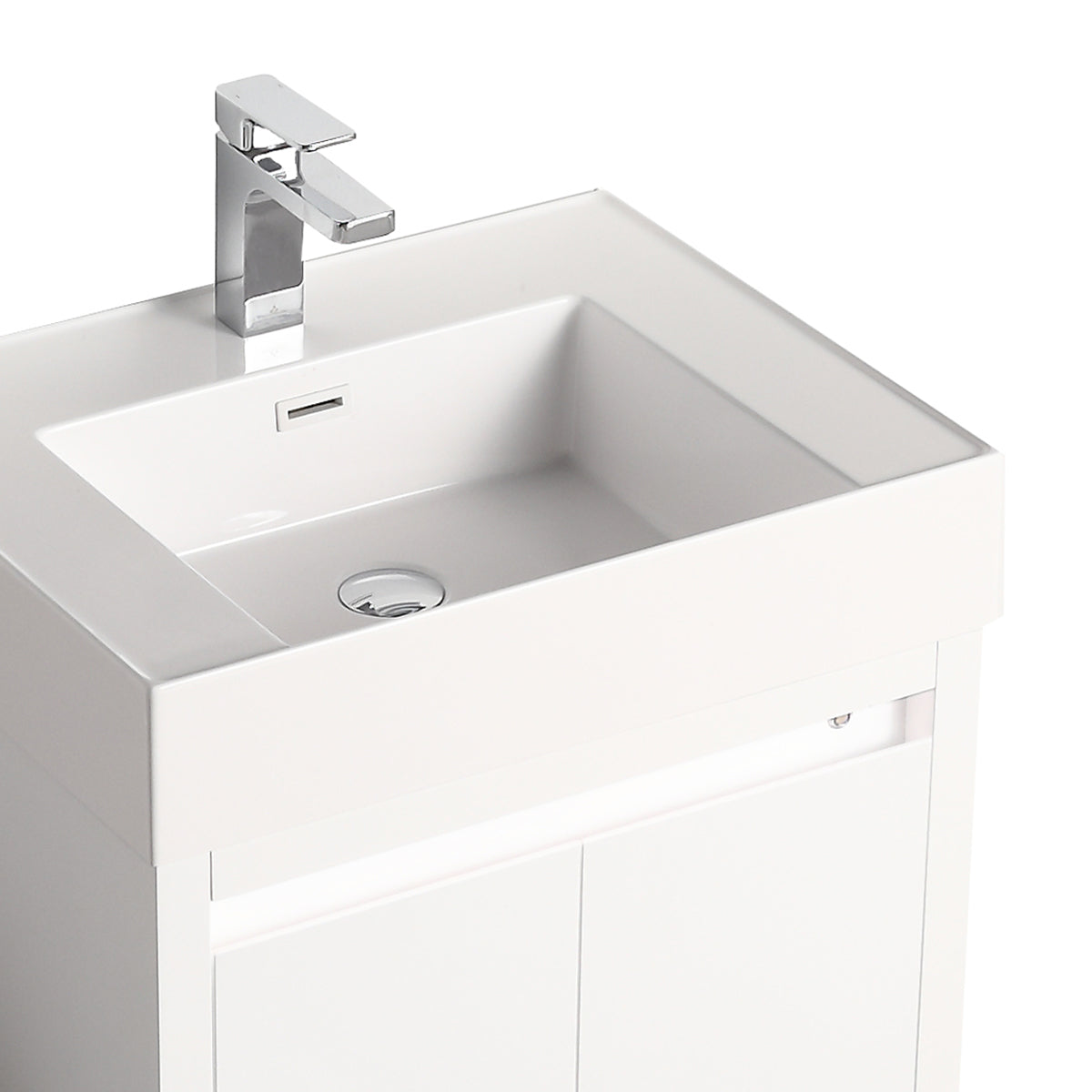 Capri 30″ Glossy White Vanity (Dual LED Illuminated)
