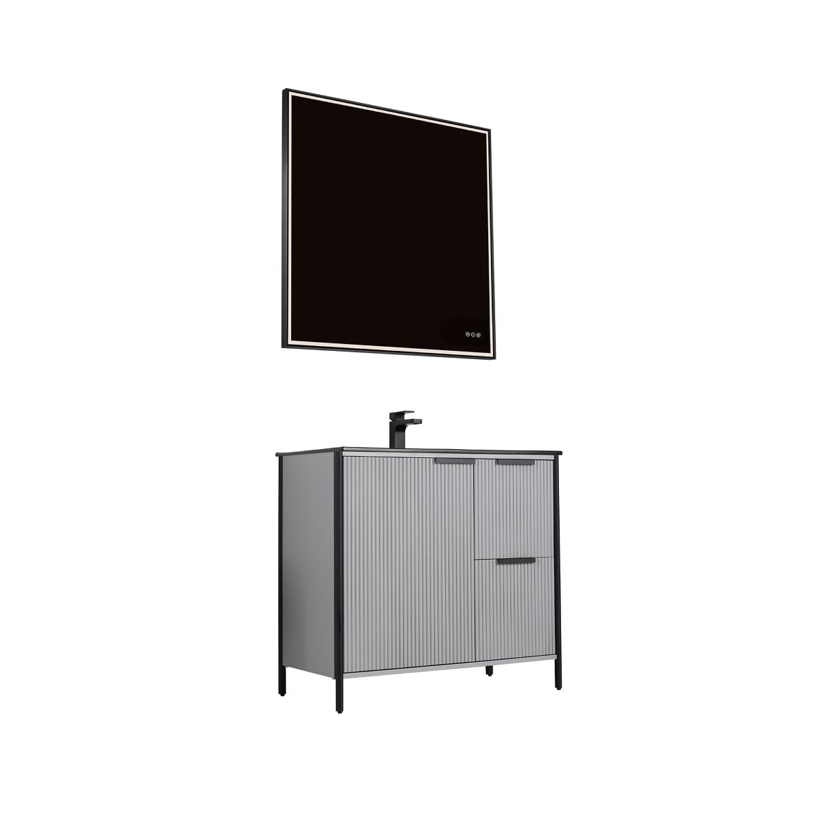 Zurich 36″ Metal Gray Vanity