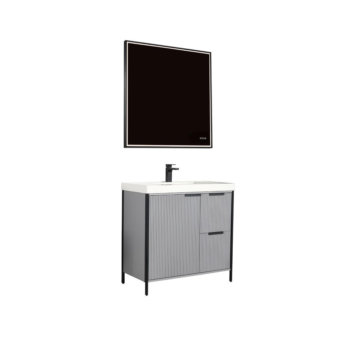 Zurich 36″ Metal Gray Vanity