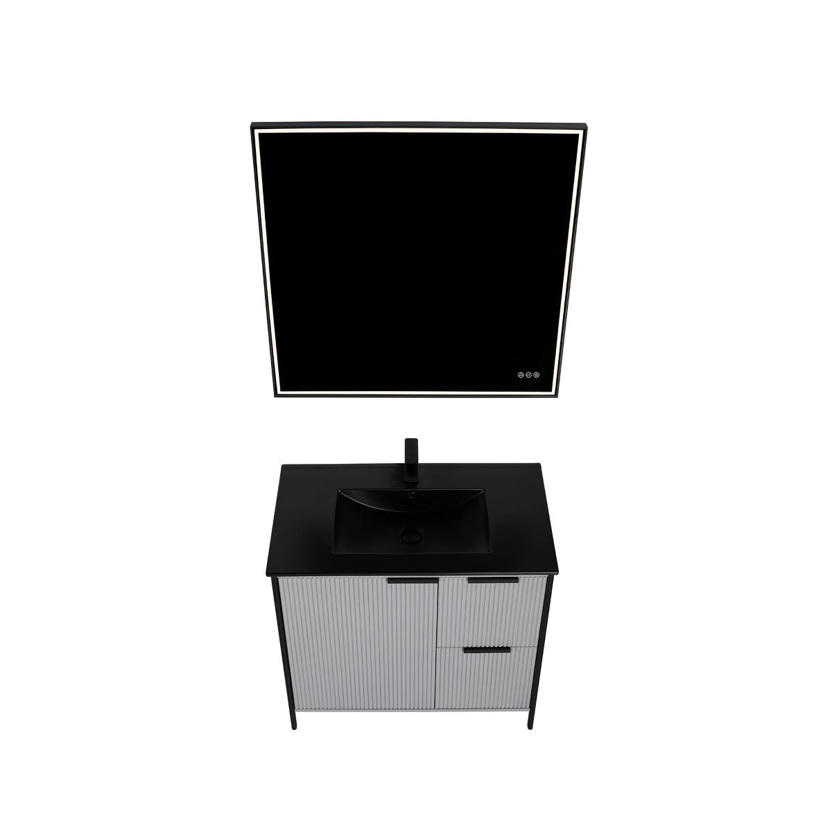 Zurich 36″ Metal Gray Vanity